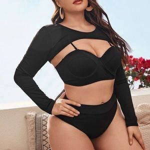 3Piece Underwire Ribbed Bikini